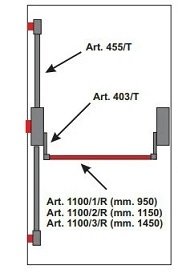 Manere antipanica inch. 3 pcte fara maner ext. cu cheie