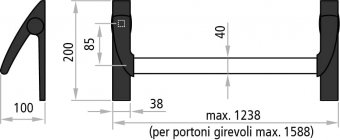 Manere antipanica usi metalice fara maner ext si broasca
