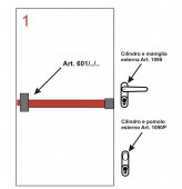 Kit Push bar ANTIPANIC aplicat 1 punct